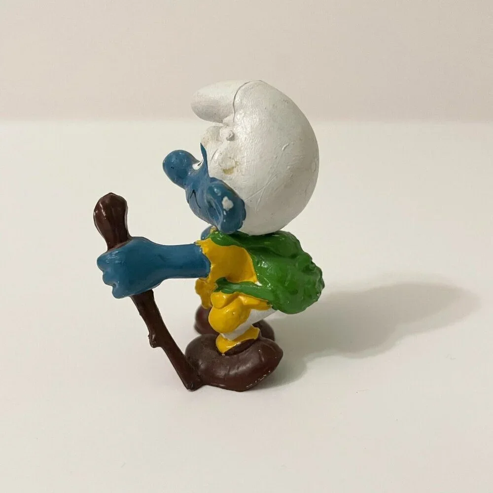 Smurfs Hiker Smurf Walking Stick Hiking Figure Schleich Peyo Damaged - Picture 3 of 16